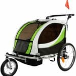 Clevr Deluxe 3-in-1 Double 2 Seat Bicycle Bike Trailer