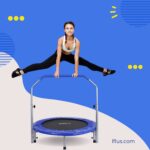 SereneLife Portable & Foldable Trampoline Mini Rebounder